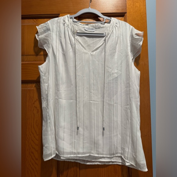 Calvin Klein White Blouse - Picture 1 of 4